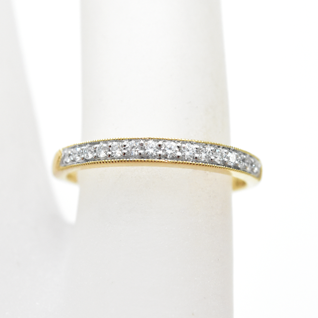 Classic Diamond Milgrain Band in Gold