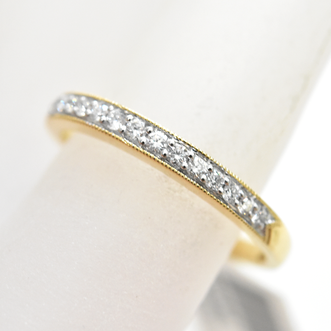 Classic Diamond Milgrain Band in Gold