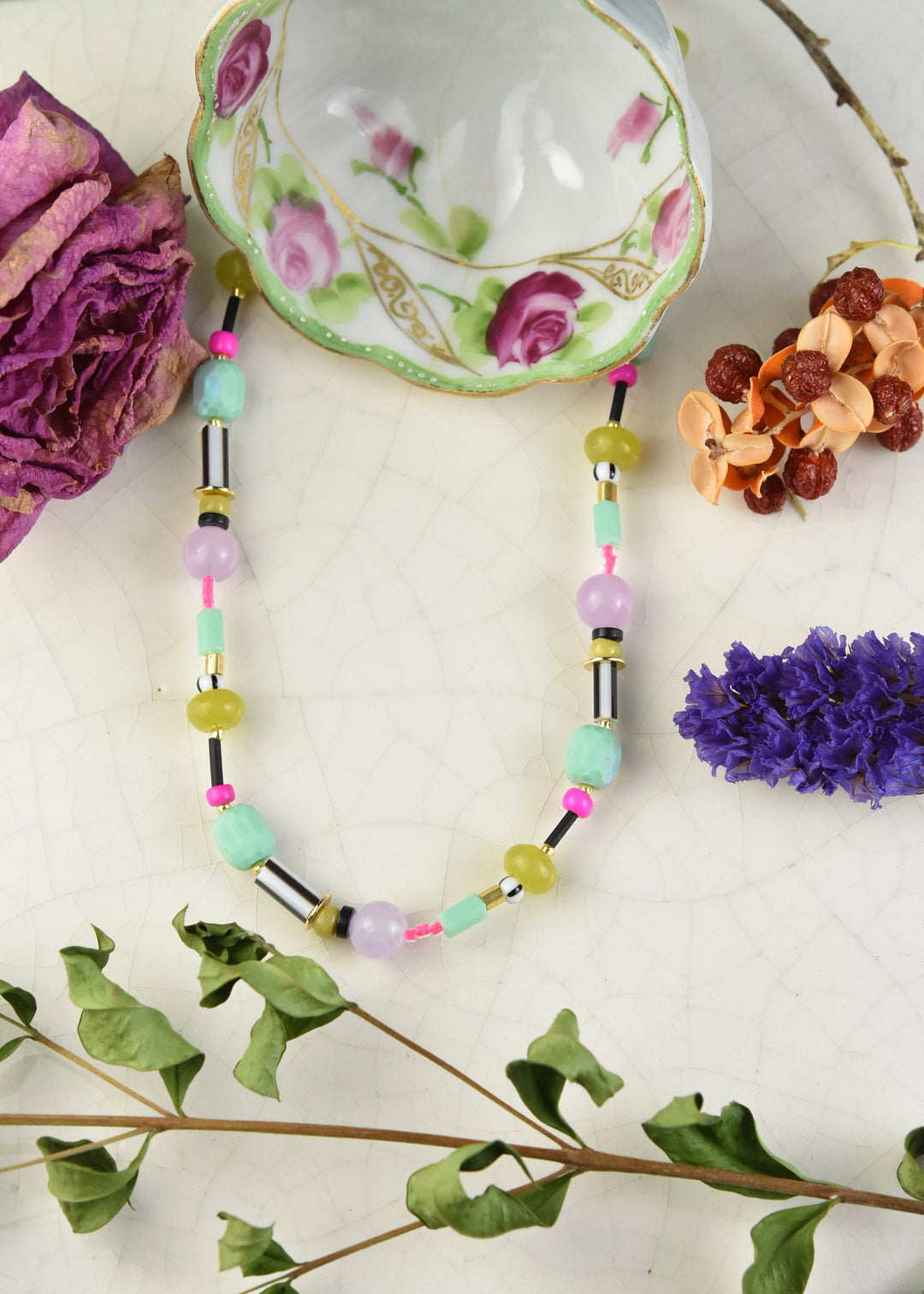 Neon Beaded Necklace