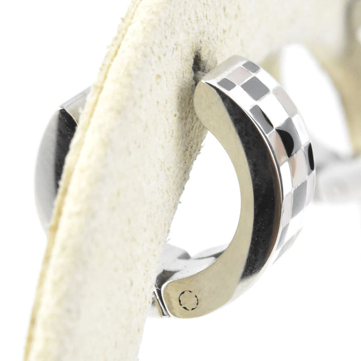 Neutral Checkered Super Chunky Huggie Hoops - Goldmakers Fine Jewelry