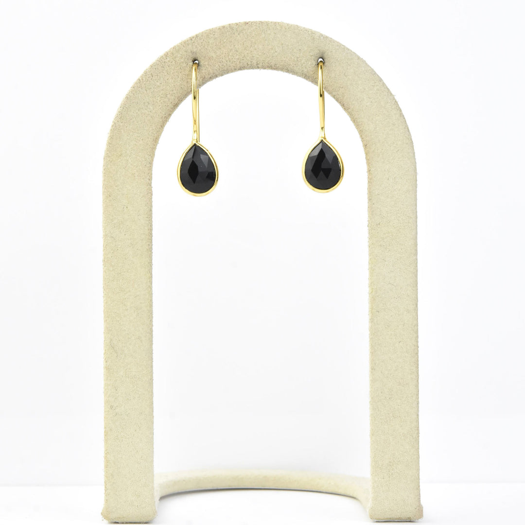 Nosara Droplet Earrings in Black Onyx - Goldmakers Fine Jewelry