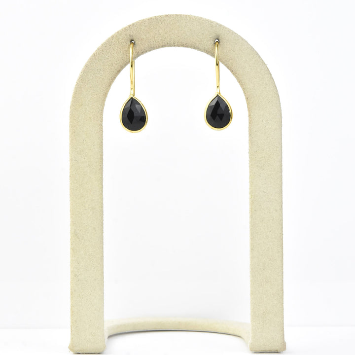 Nosara Droplet Earrings in Black Onyx - Goldmakers Fine Jewelry