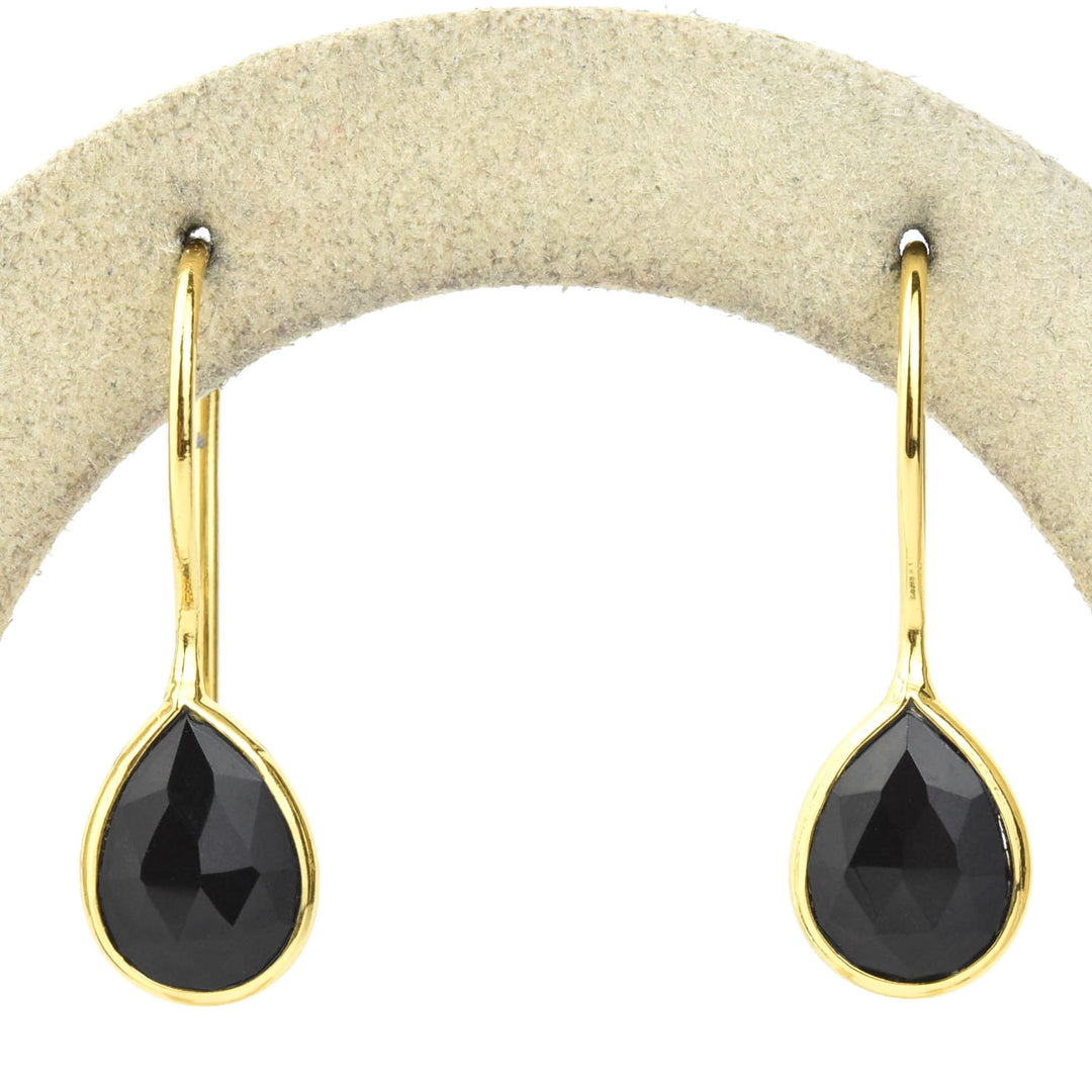 Nosara Droplet Earrings in Black Onyx - Goldmakers Fine Jewelry