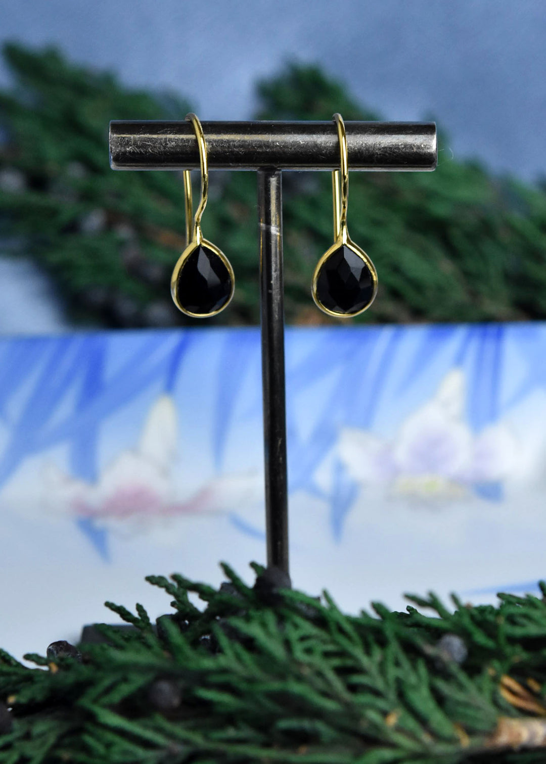 Nosara Droplet Earrings in Black Onyx - Goldmakers Fine Jewelry