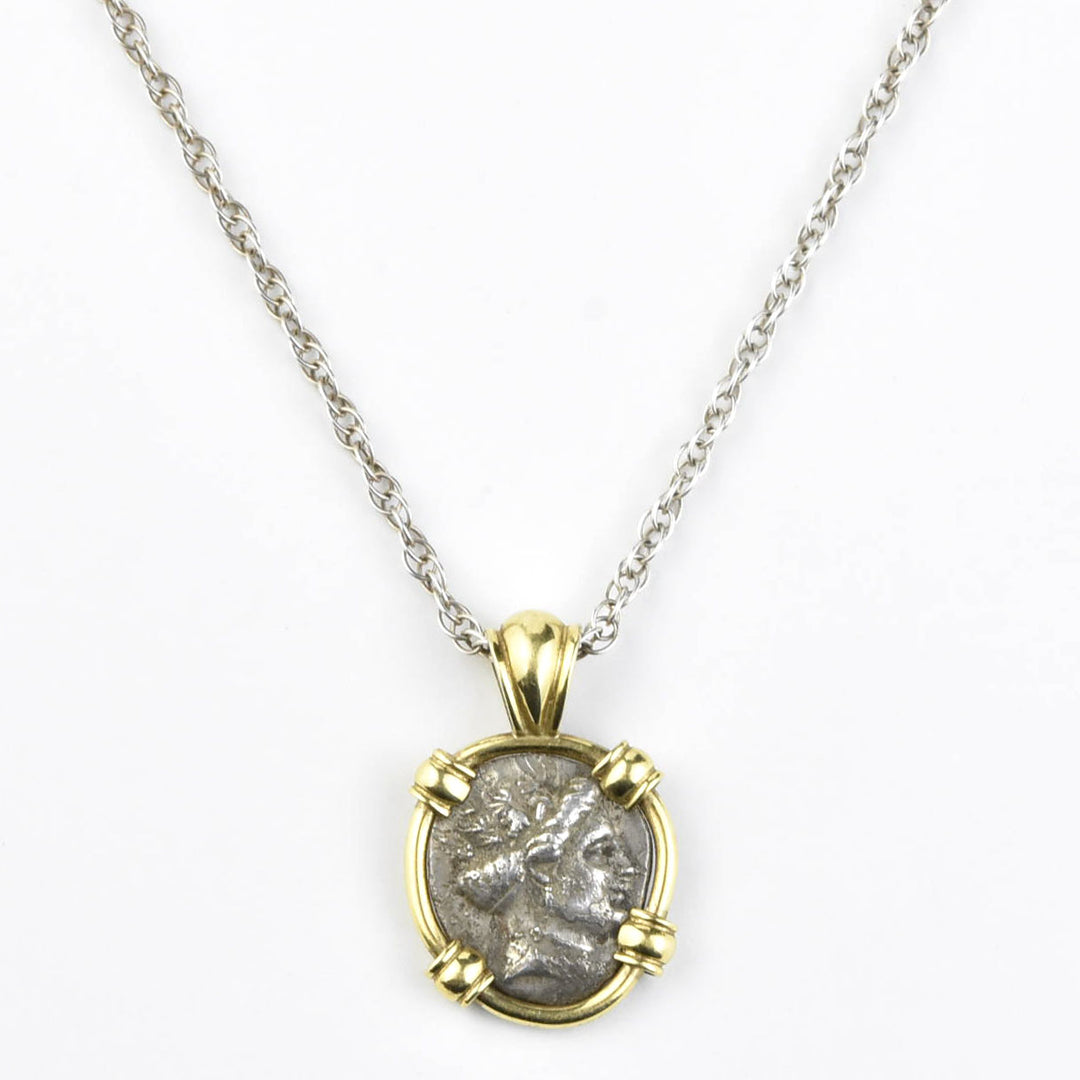 Charm Necklace Ancient Greek Coin Necklace Greek Turtle Coin