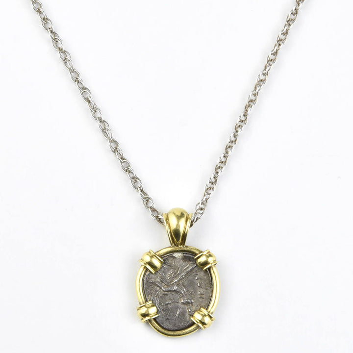 Head of Nymph Ancient Greek Coin Necklace – Goldmakers Fine Jewelry