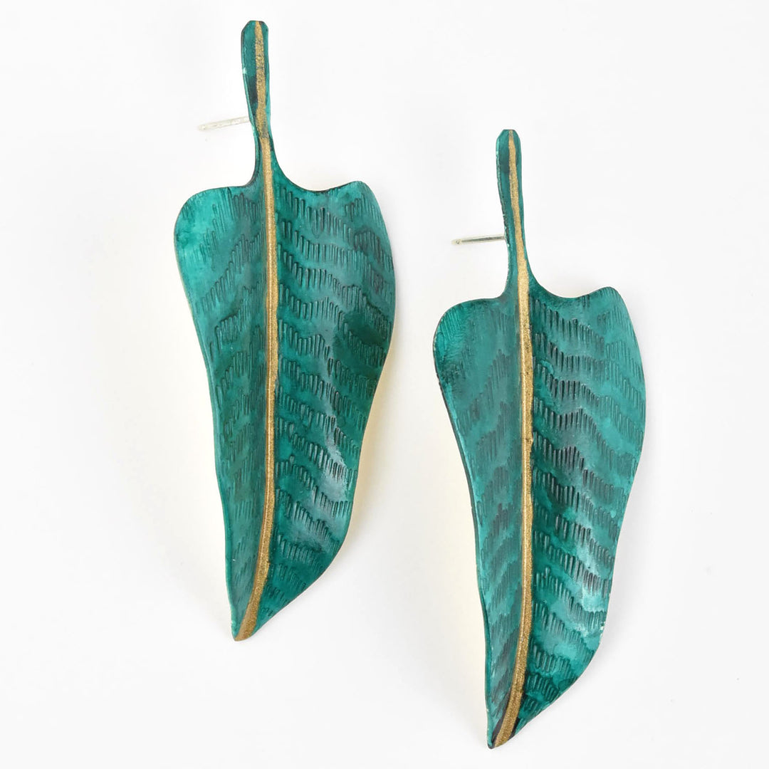 Ocean Anthurium Earrings - Goldmakers Fine Jewelry