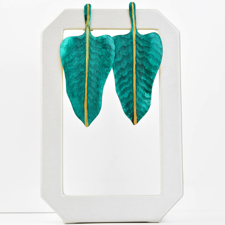 Ocean Anthurium Earrings - Goldmakers Fine Jewelry