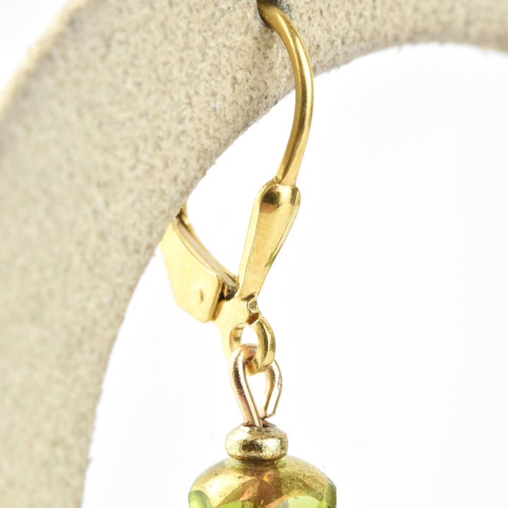 Mod Olive Green & Brass Drops