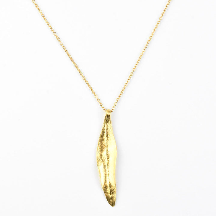 Olive Leaf Necklace in Gold Vermeil