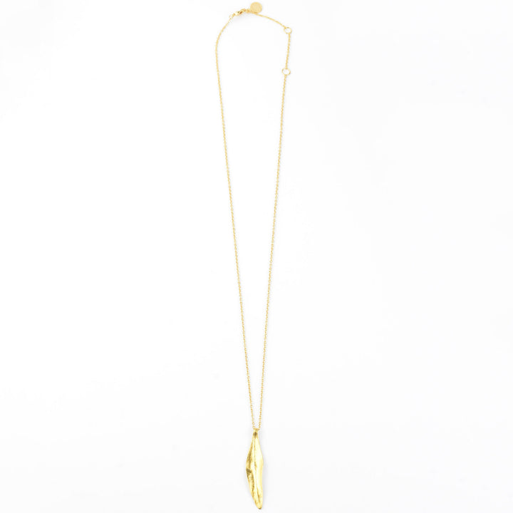 Olive Leaf Necklace in Gold Vermeil