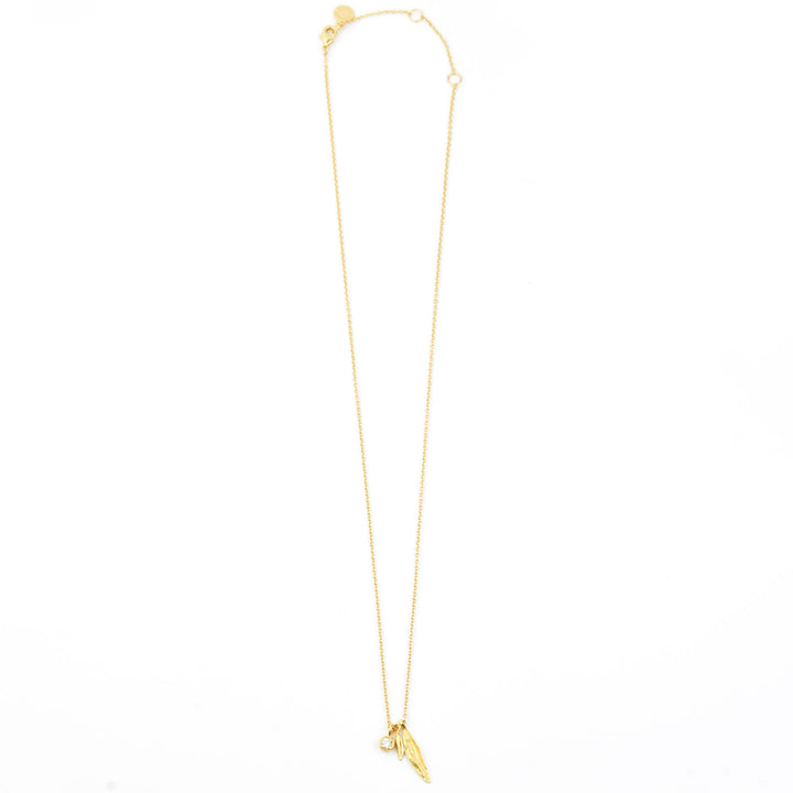 Olive Solitaire Pod Necklace - Goldmakers Fine Jewelry