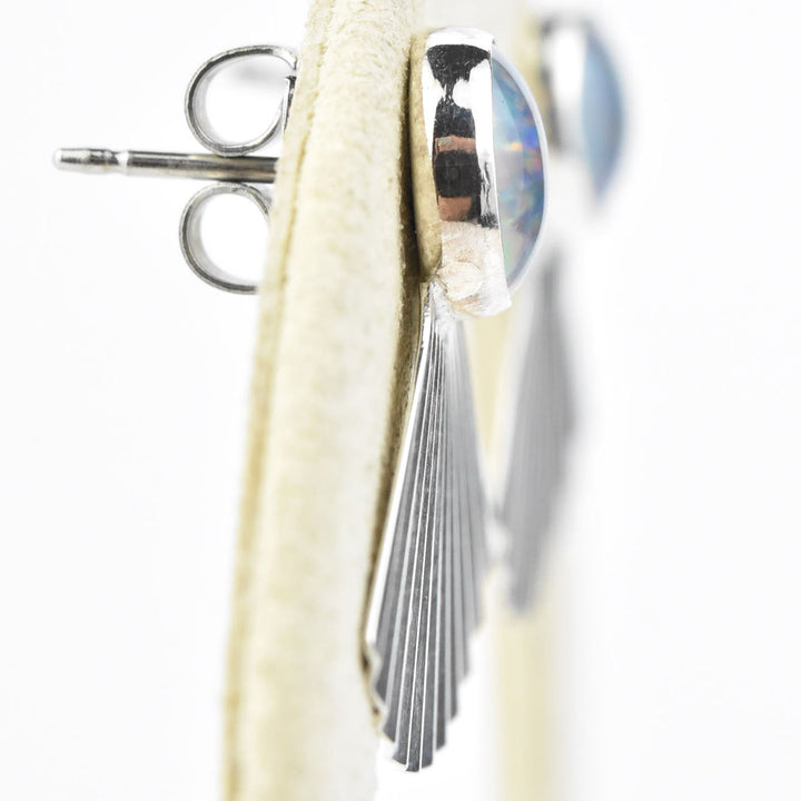 Retro Silver Fan Earrings