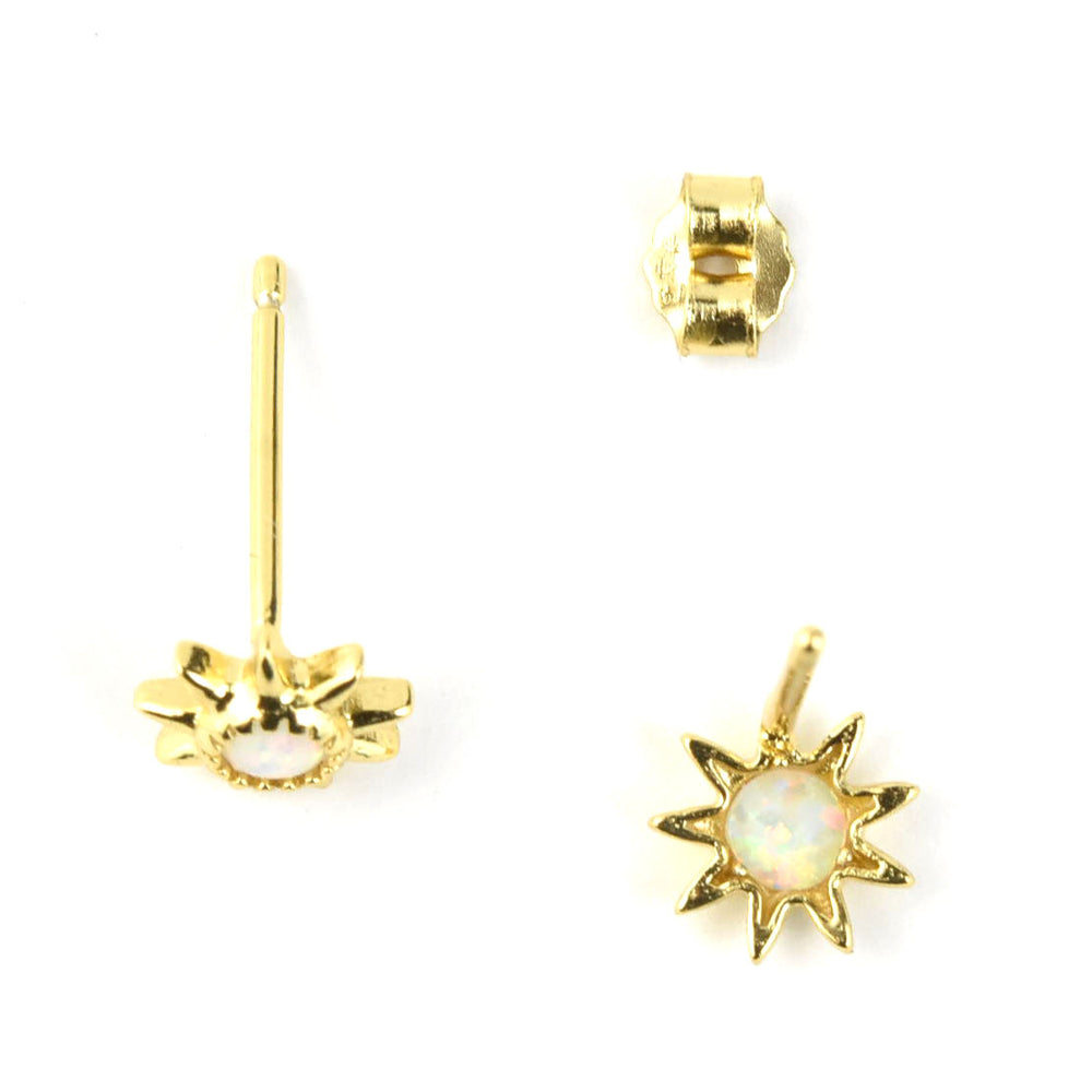 Opal Starburst Studs - Goldmakers Fine Jewelry