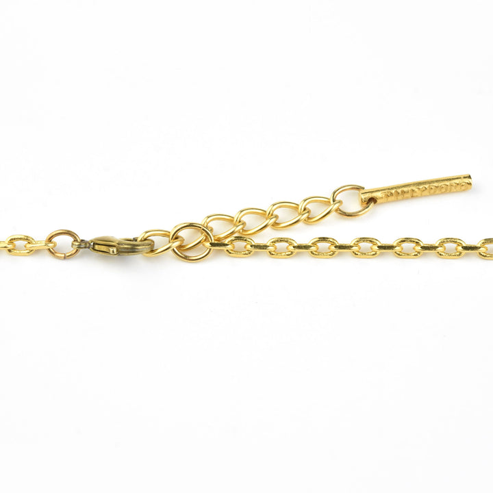 Open Moon Necklace with Crystals
