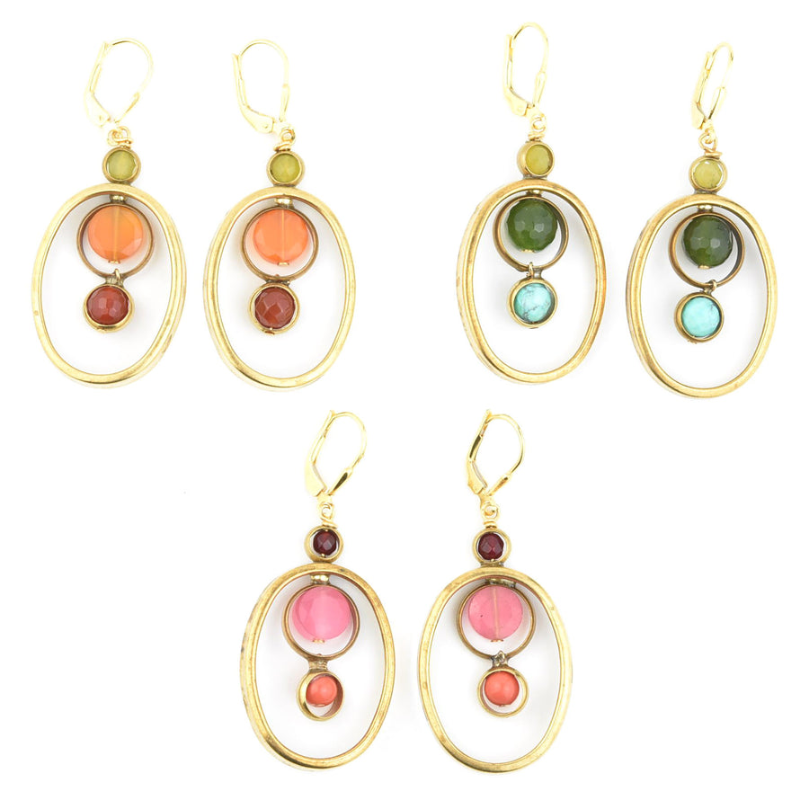 Oval Orbit Earrings - Goldmakers Fine Jewelry