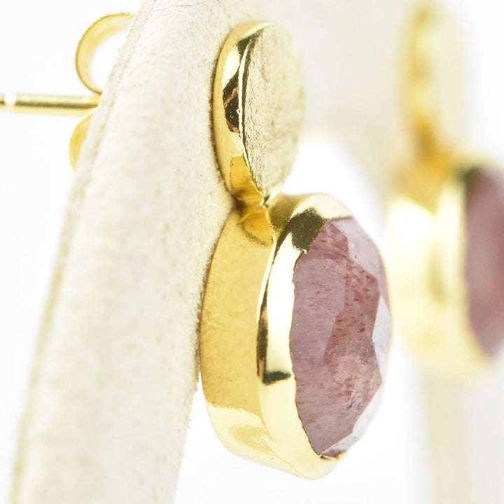Oval Coin Stud Earrings