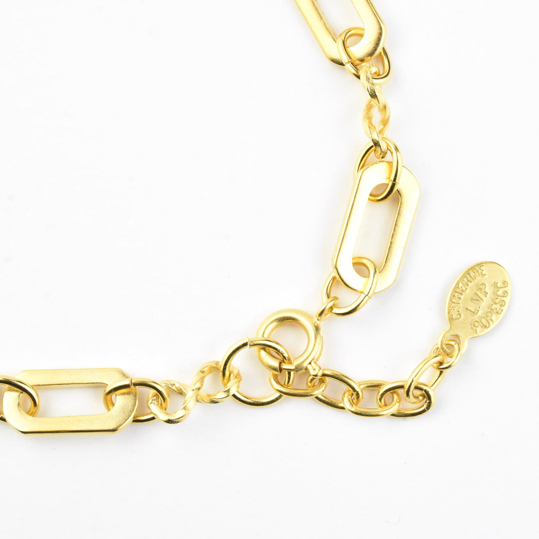 Gold Plated Oval & Figure 8 Link Bracelet