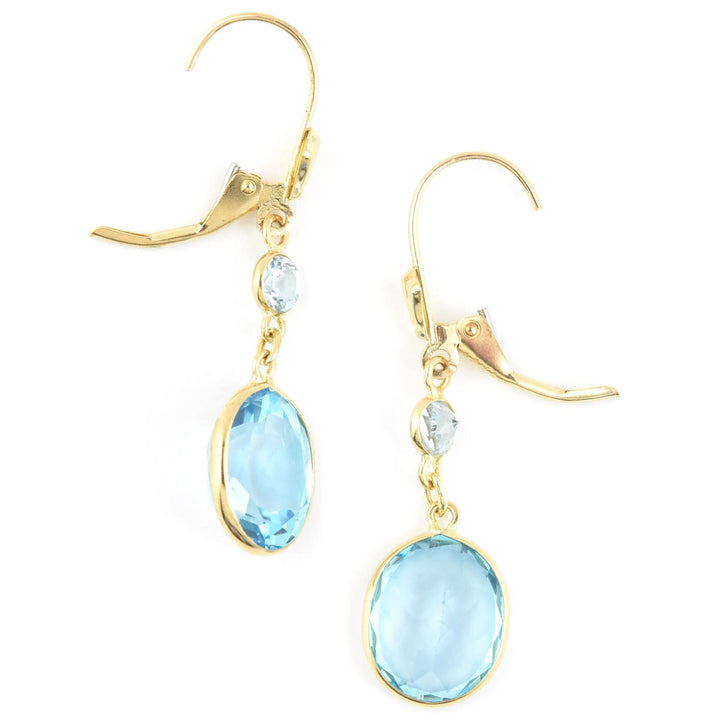 Oval Gemstone Drops in 14k Yellow Gold