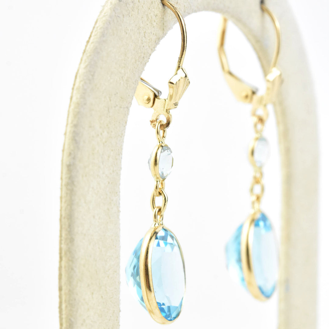 Oval Gemstone Drops in 14k Yellow Gold