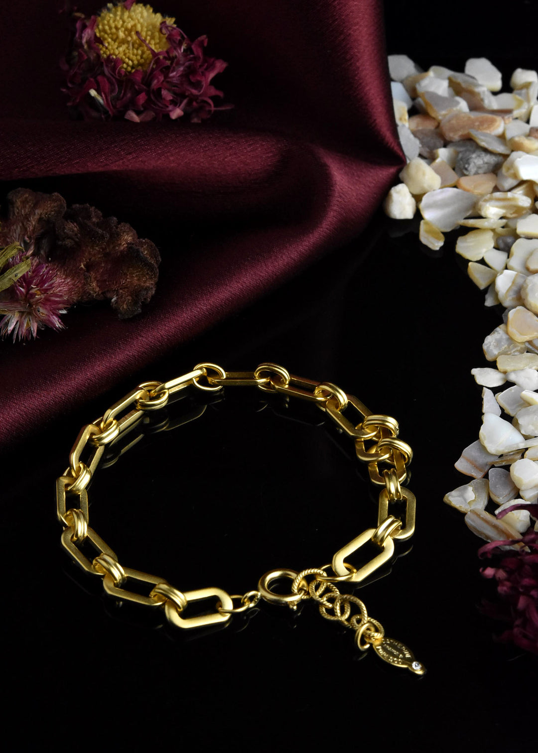 Gold Plated Oval Link Bracelet