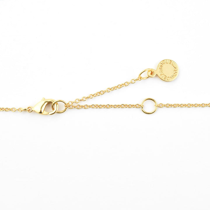 Oval Botanical Necklace with Forget-Me-Nots - Goldmakers Fine Jewelry