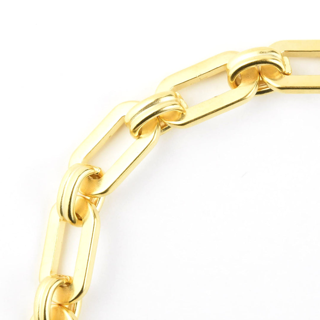 Gold Plated Oval Link Bracelet