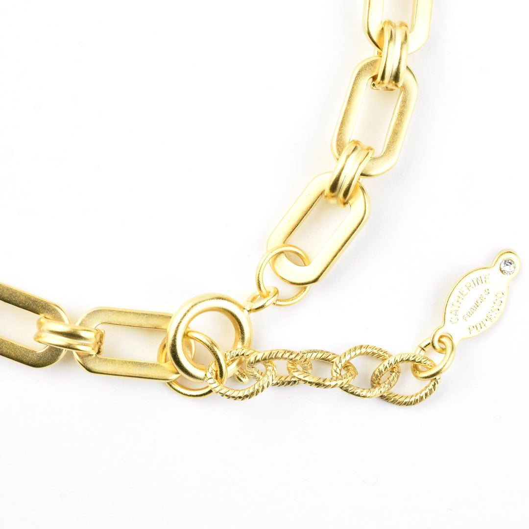 Gold Plated Oval Link Bracelet