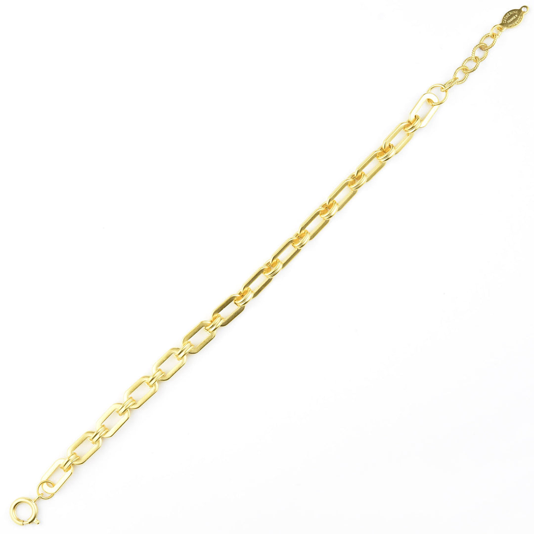 Gold Plated Oval Link Bracelet