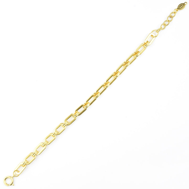 Gold Plated Oval Link Bracelet