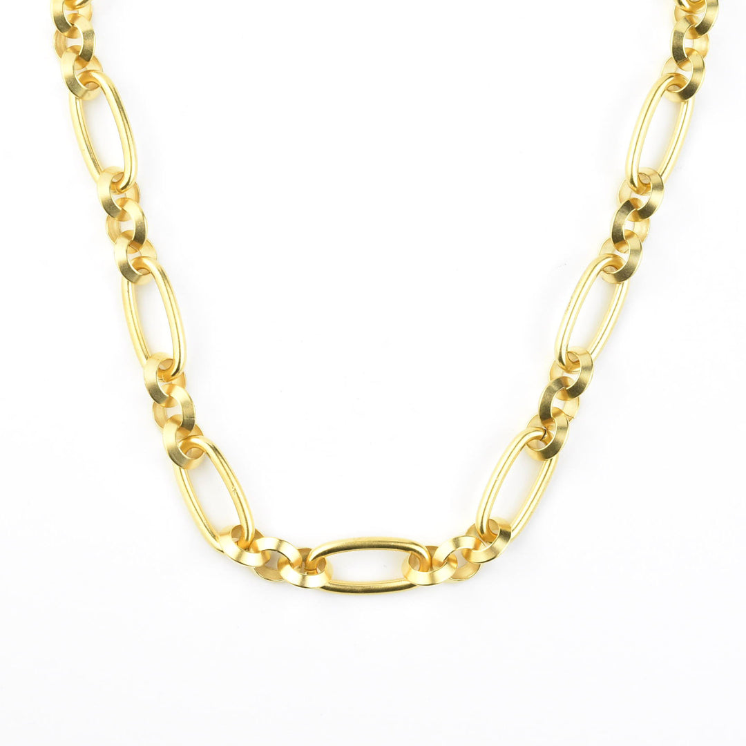 Gold Plated Oval Link Collar