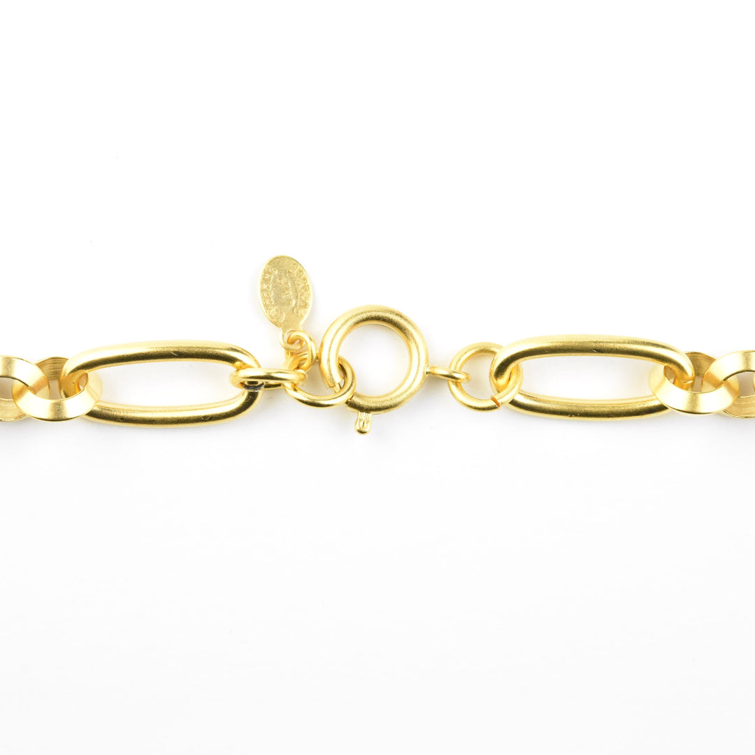 Gold Plated Oval Link Collar