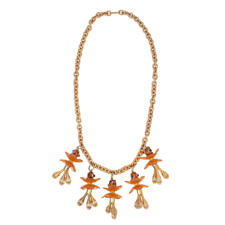 Poppy Amber Floral Necklace