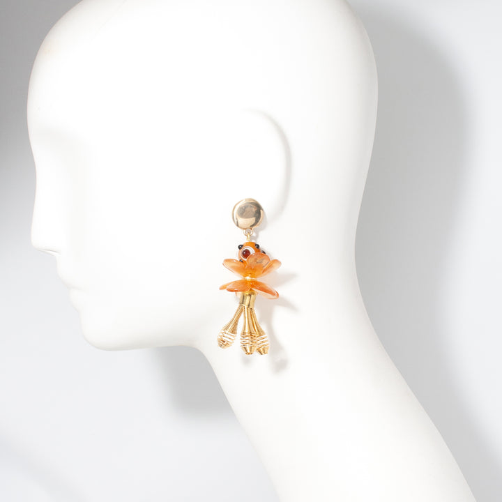 Poppy Amber Floral Earrings