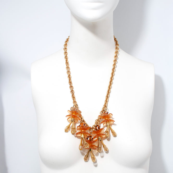 Poppy Amber Floral Necklace