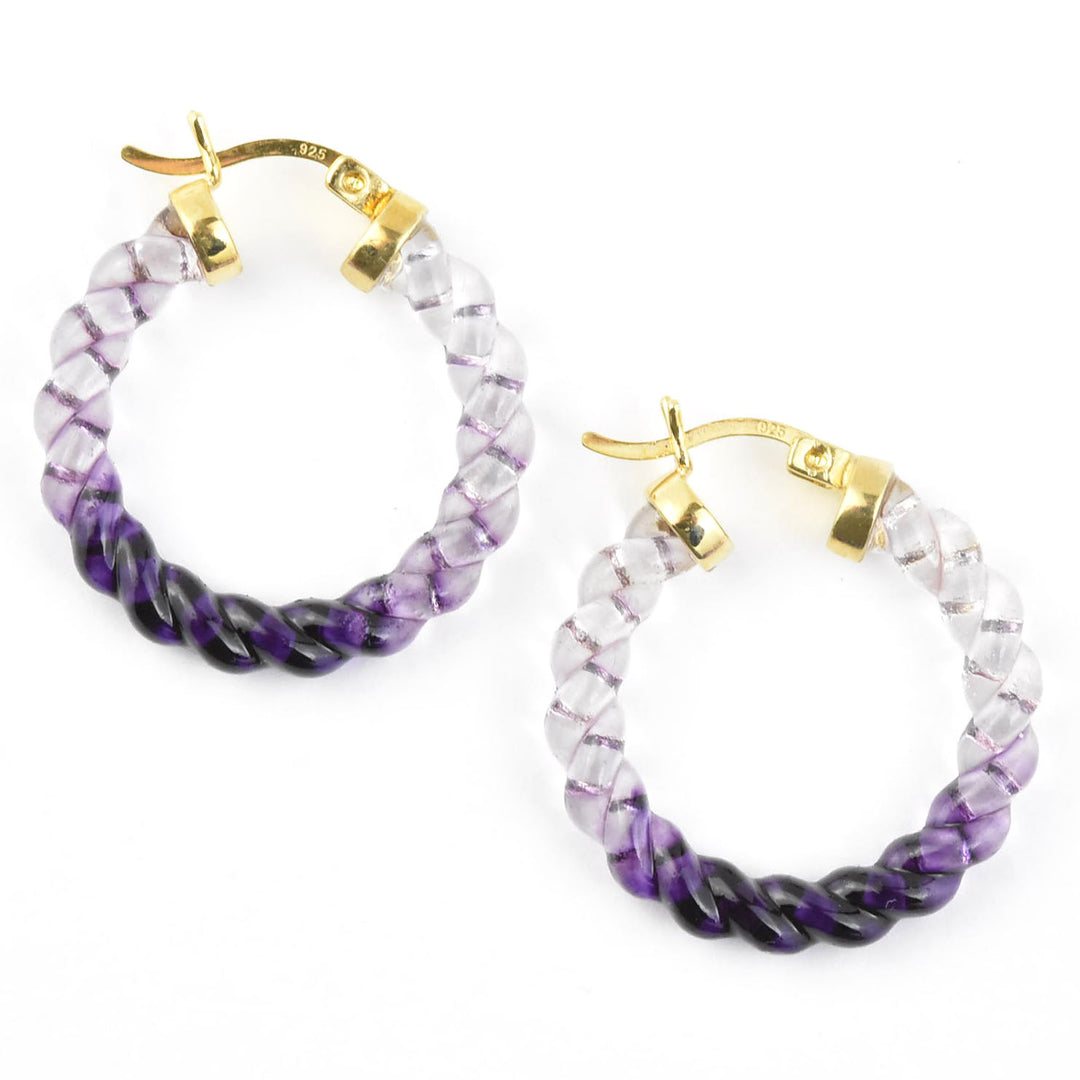 Painted Mini Rope Lucite Hoops - Goldmakers Fine Jewelry