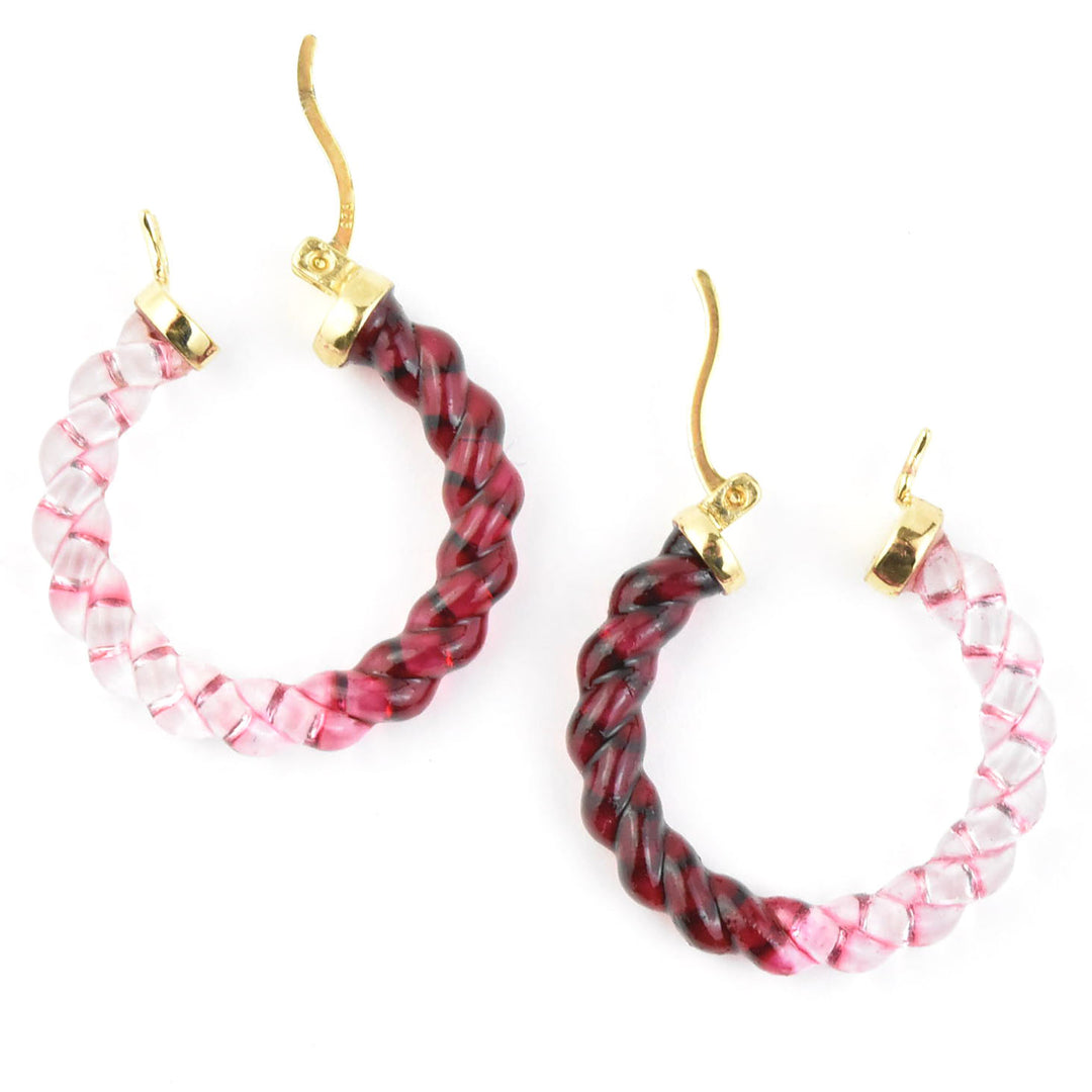Painted Mini Rope Lucite Hoops - Goldmakers Fine Jewelry