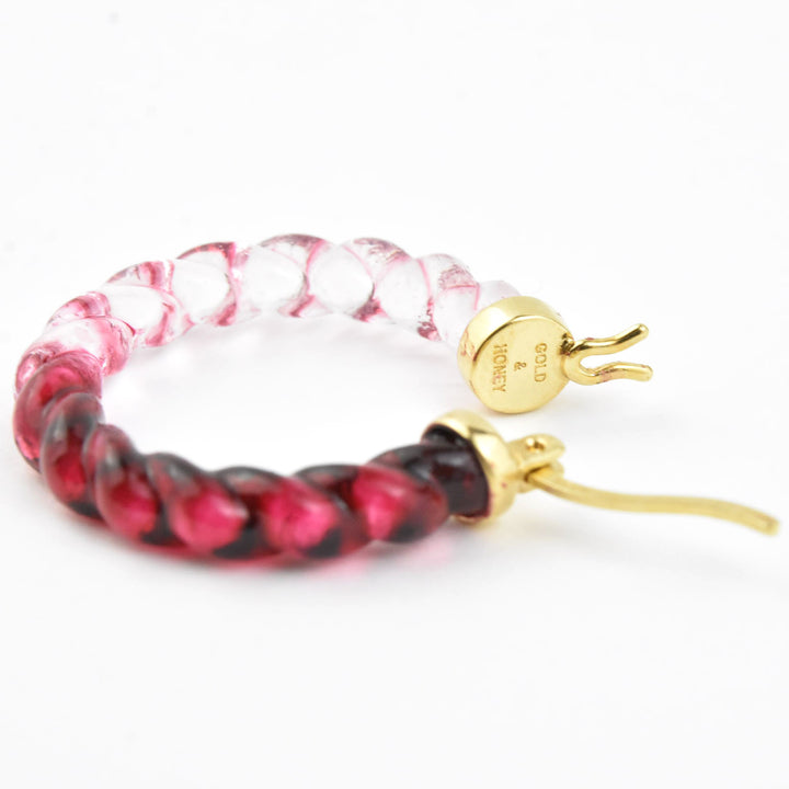 Painted Mini Rope Lucite Hoops - Goldmakers Fine Jewelry