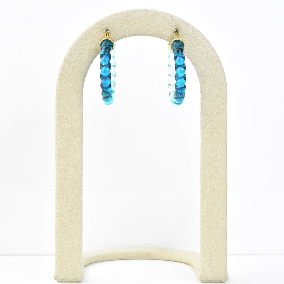 Painted Mini Rope Lucite Hoops - Goldmakers Fine Jewelry