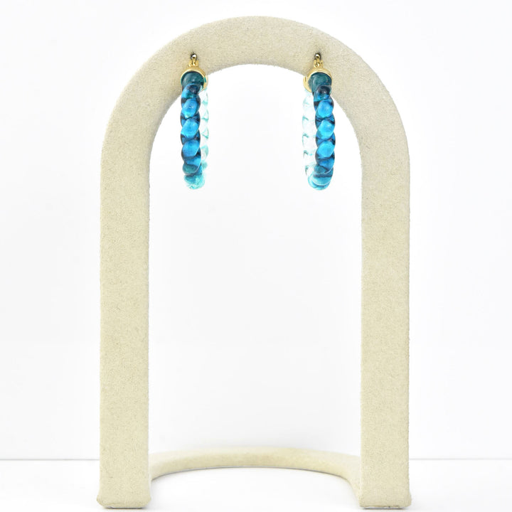 Painted Mini Rope Lucite Hoops - Goldmakers Fine Jewelry