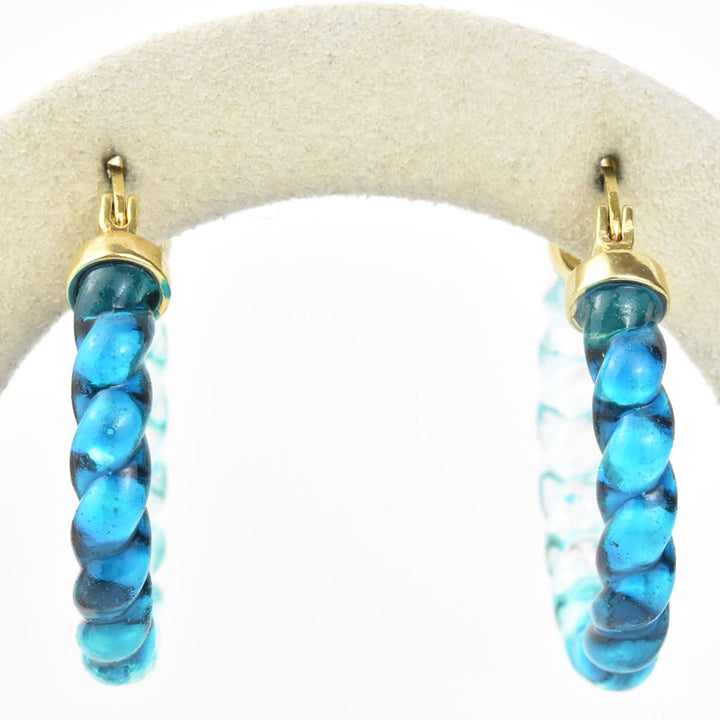 Painted Mini Rope Lucite Hoops - Goldmakers Fine Jewelry