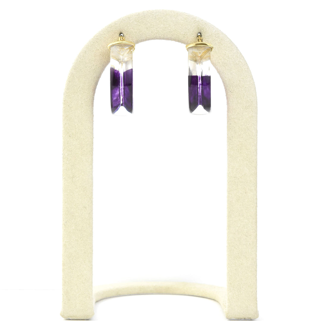 Painted Mini V Lucite Hoops - Goldmakers Fine Jewelry