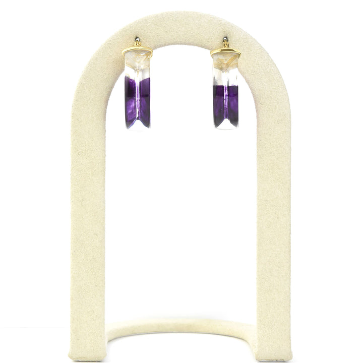 Painted Mini V Lucite Hoops - Goldmakers Fine Jewelry