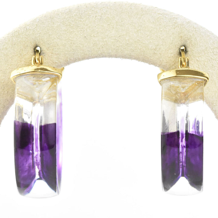Painted Mini V Lucite Hoops - Goldmakers Fine Jewelry