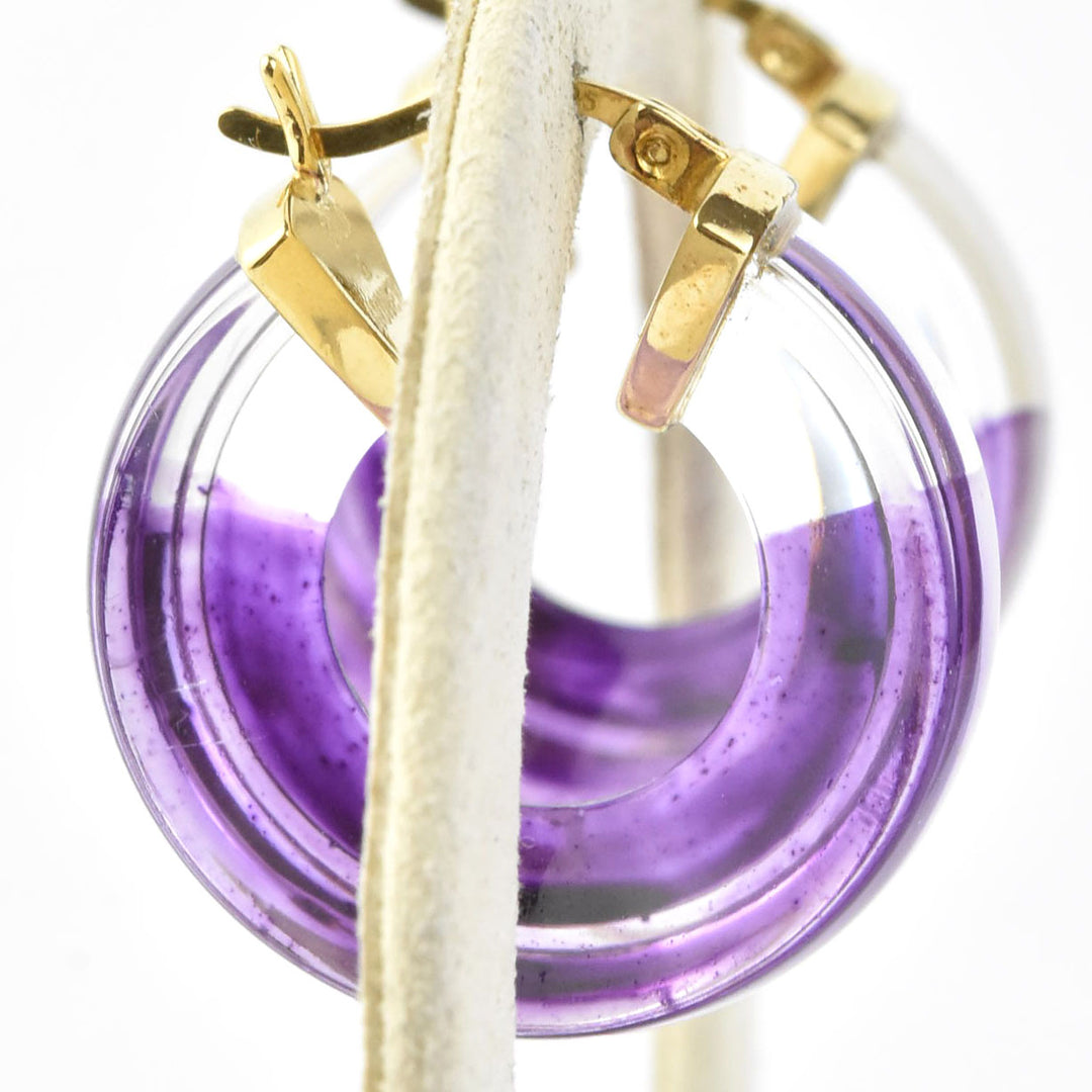Painted Mini V Lucite Hoops - Goldmakers Fine Jewelry