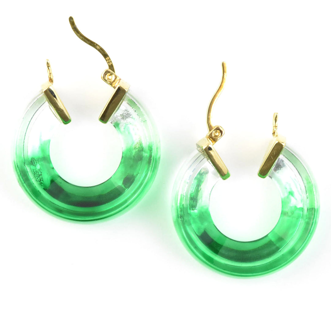 Painted Mini V Lucite Hoops - Goldmakers Fine Jewelry