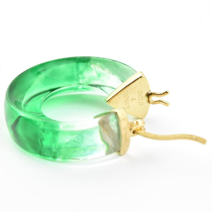 Painted Mini V Lucite Hoops - Goldmakers Fine Jewelry