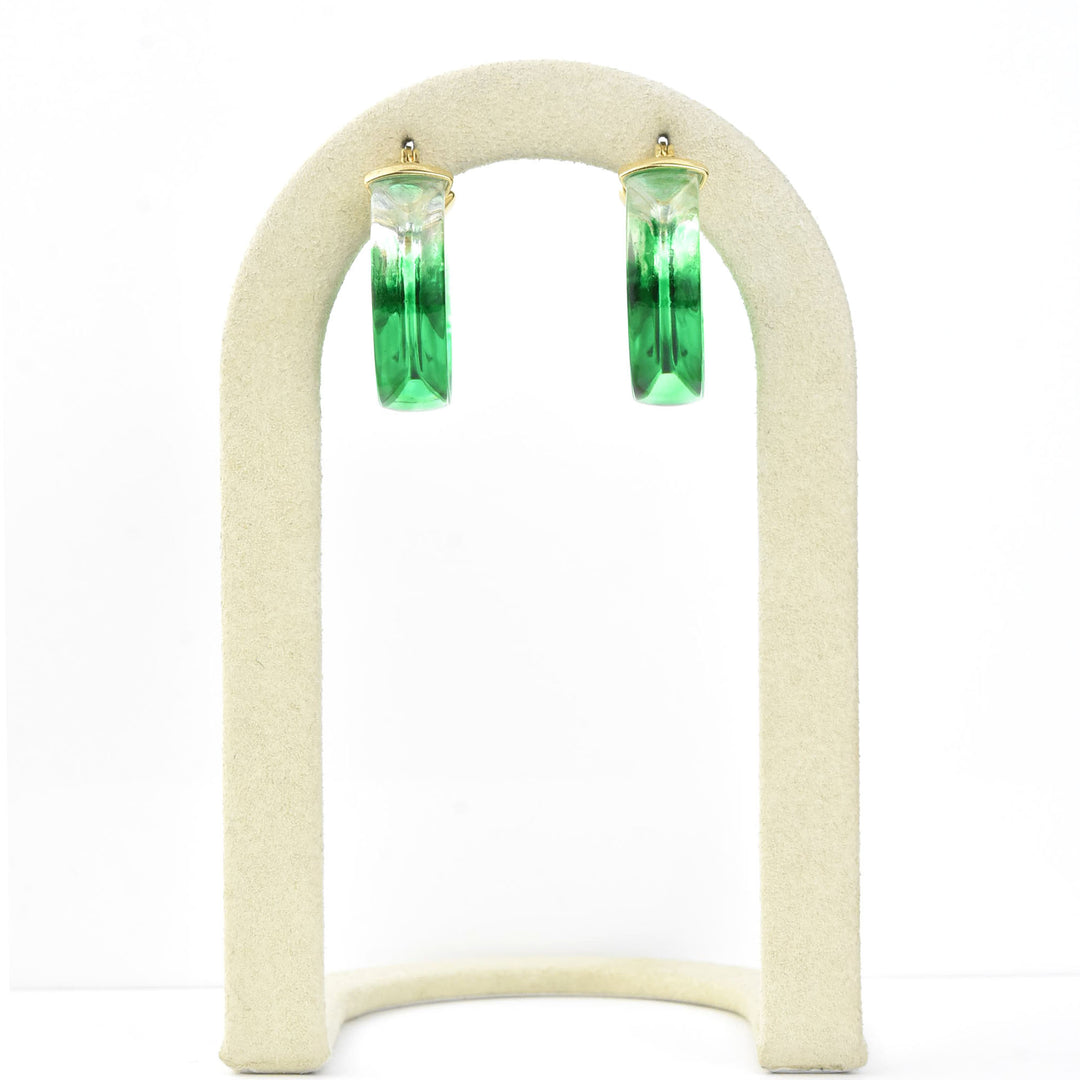 Painted Mini V Lucite Hoops - Goldmakers Fine Jewelry