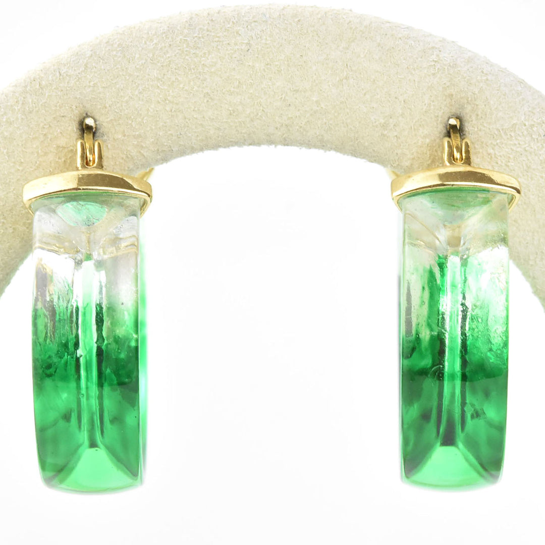 Painted Mini V Lucite Hoops - Goldmakers Fine Jewelry