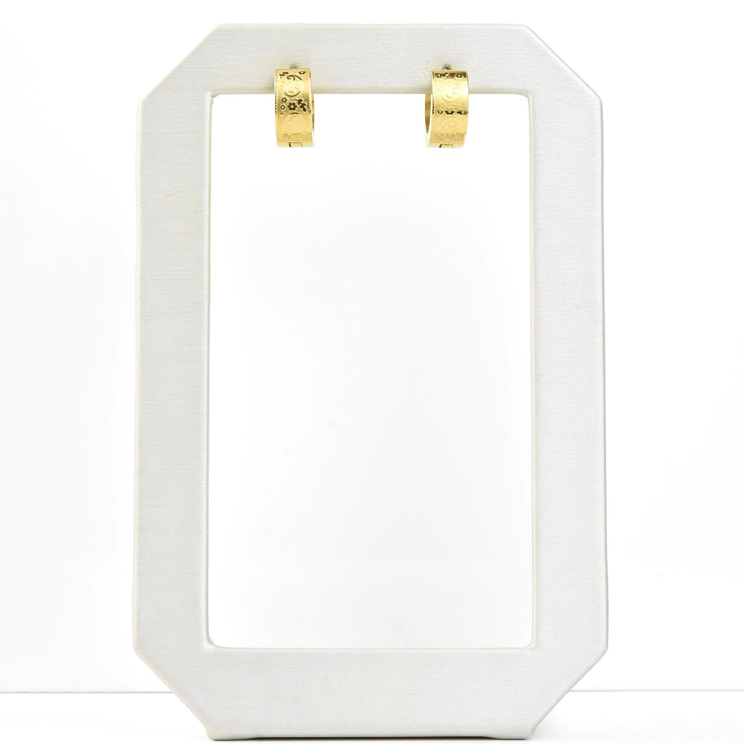 Paisly Super Chunky Huggie Hoops - Goldmakers Fine Jewelry